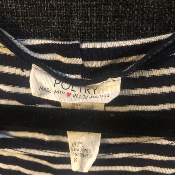 Blue and White Striped Swing Shift Dress - Picture 3 of 4